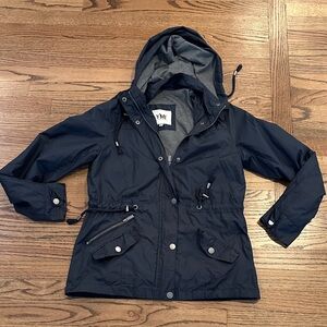YMI Navy Hooded rain Jacket